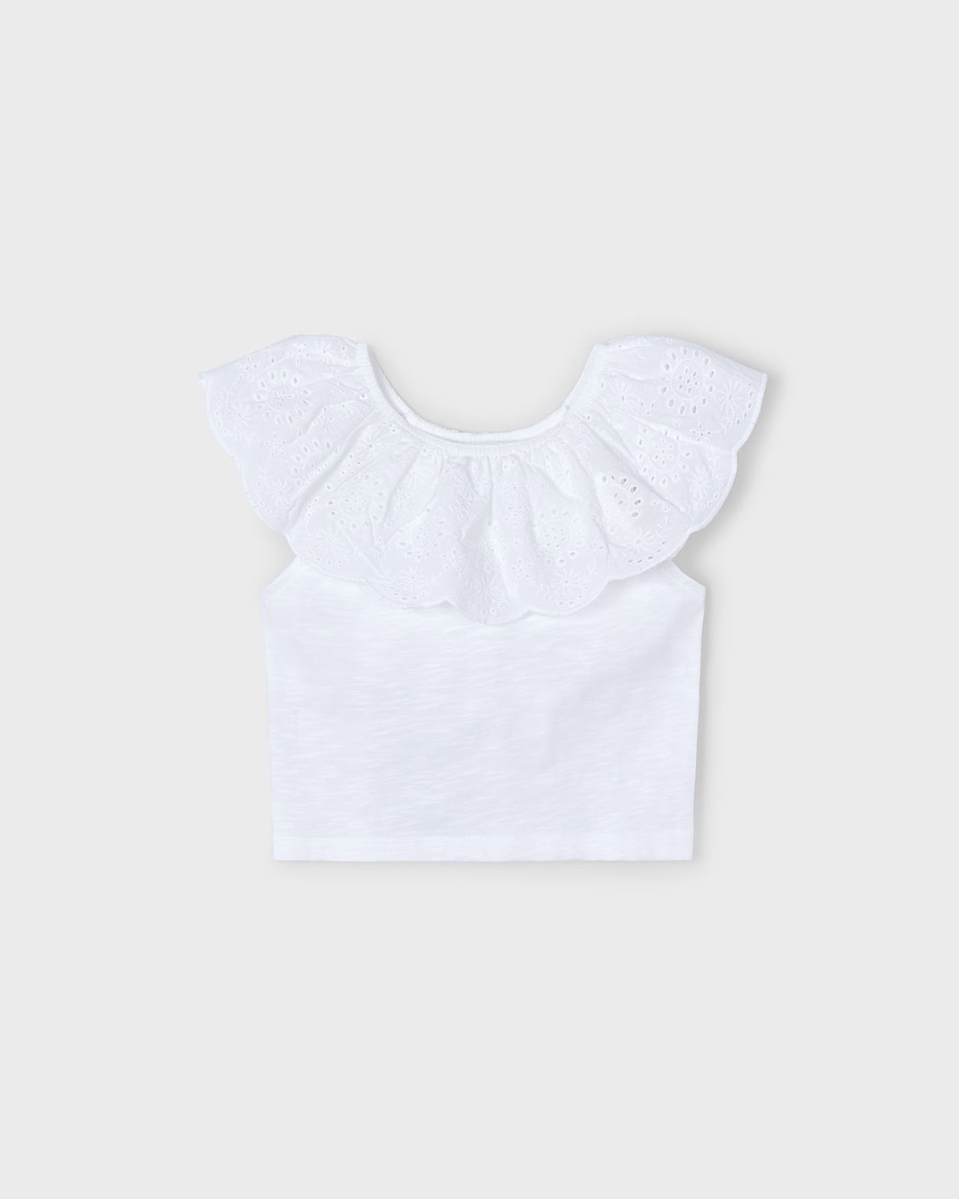 T-shirt volant traforata bambina Mayoral bianco Mayoral 2 Anni 92cm