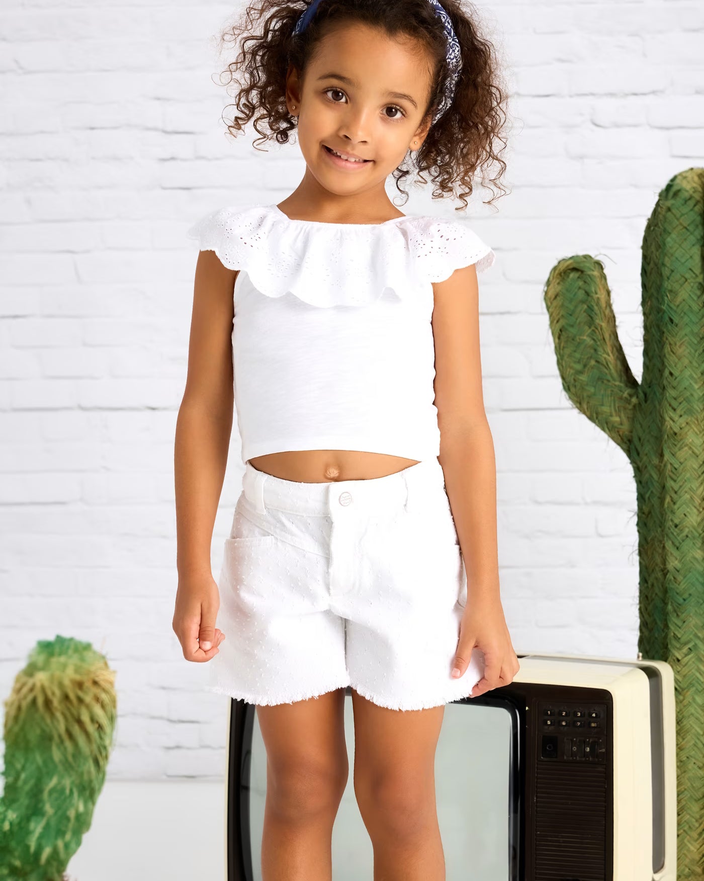 T-shirt volant traforata bambina Mayoral bianco Mayoral 2 Anni 92cm