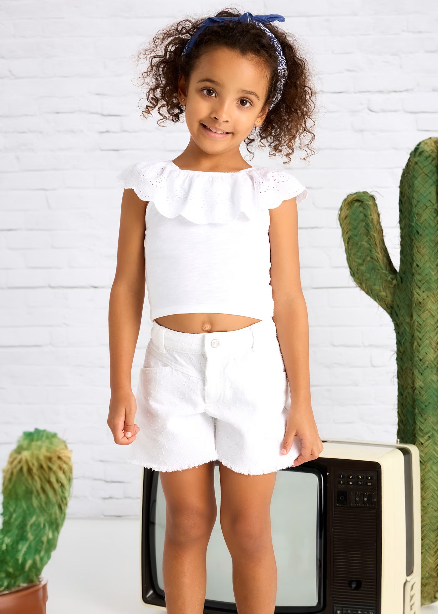 T-shirt volant traforata bambina Mayoral bianco Mayoral 2 Anni 92cm
