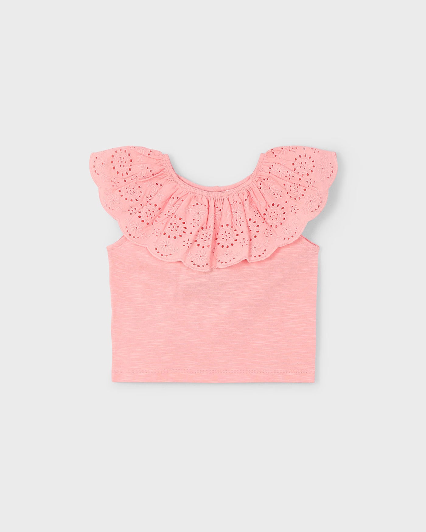 T-shirt volant traforata bambina Mayoral rosa salmone Mayoral 2 Anni 92cm