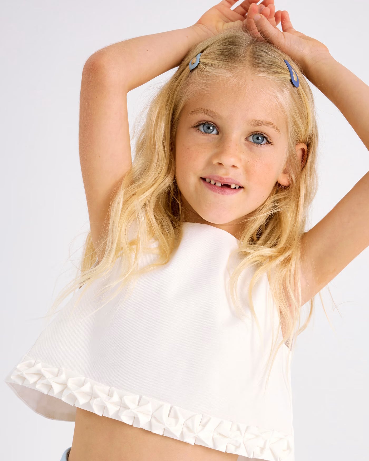 Top dettagli plissettati bambina Mayoral panna Mayoral 2 Anni 92cm