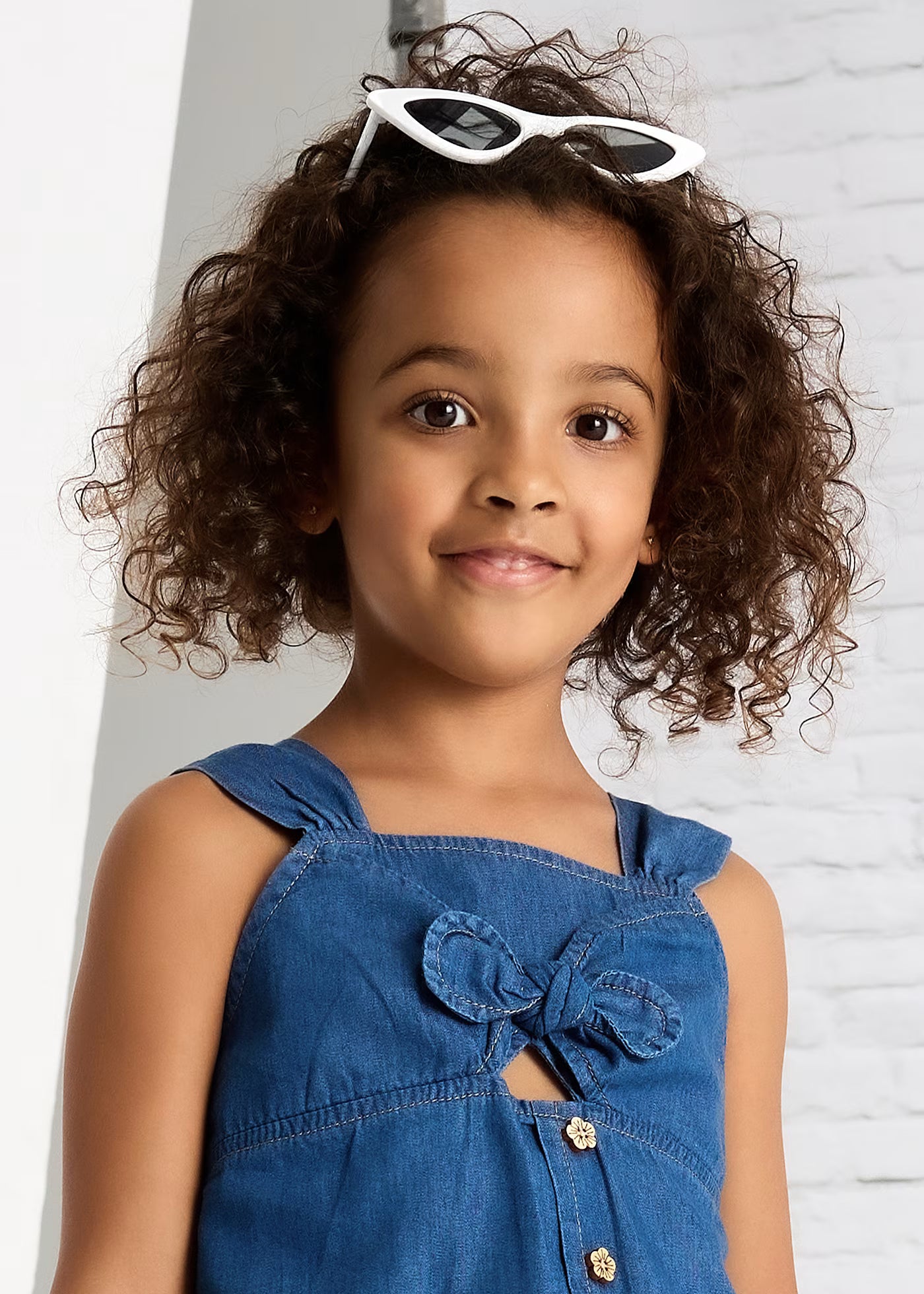 Top fiocco bambina Mayoral jeans scuro Mayoral Blu