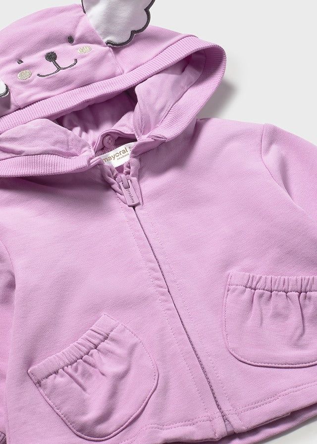 Tuta neonata Mayoral 3 pezzi con felpa zip lilla Mayoral 0-1 Mesi 55cm