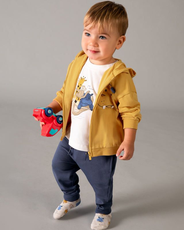 Tuta interattiva neonato Mayoral gialla e blu Mayoral 6 Mesi 68cm