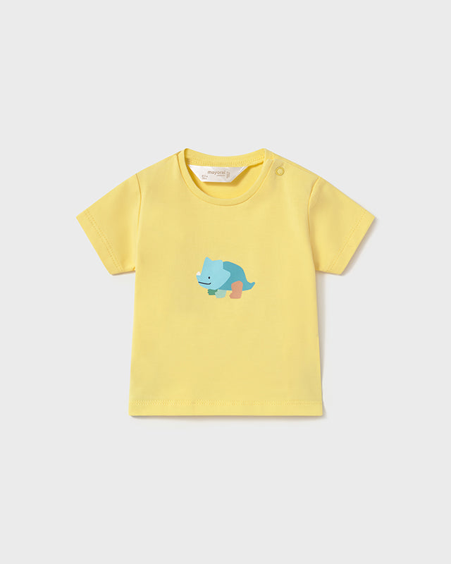 Tuta 3 pezzi neonato Mayoral Newborn Dinosauro verde e gialla Mayoral Verde