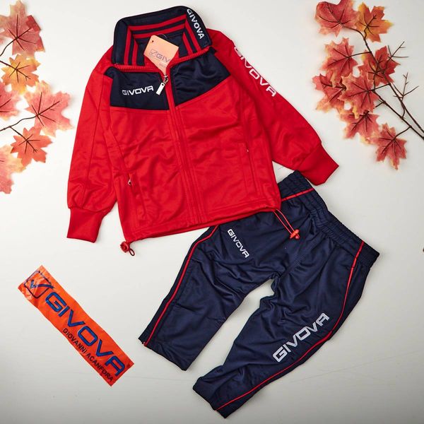 Tuta bambino Givova Modello "VELA" Rosso-Blu - ErreGiModaBimbo