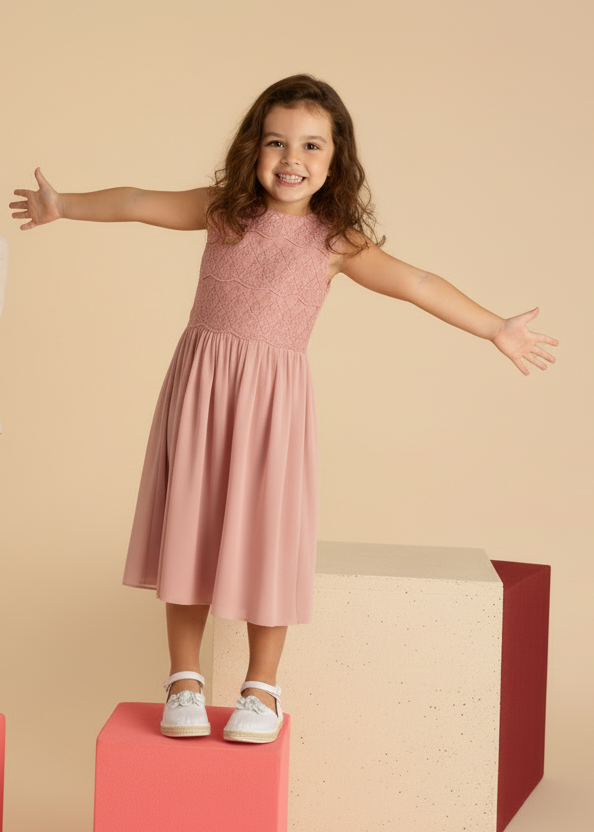 Tuta cerimonia bambina Mayoral rosato floreale Mayoral Rosato