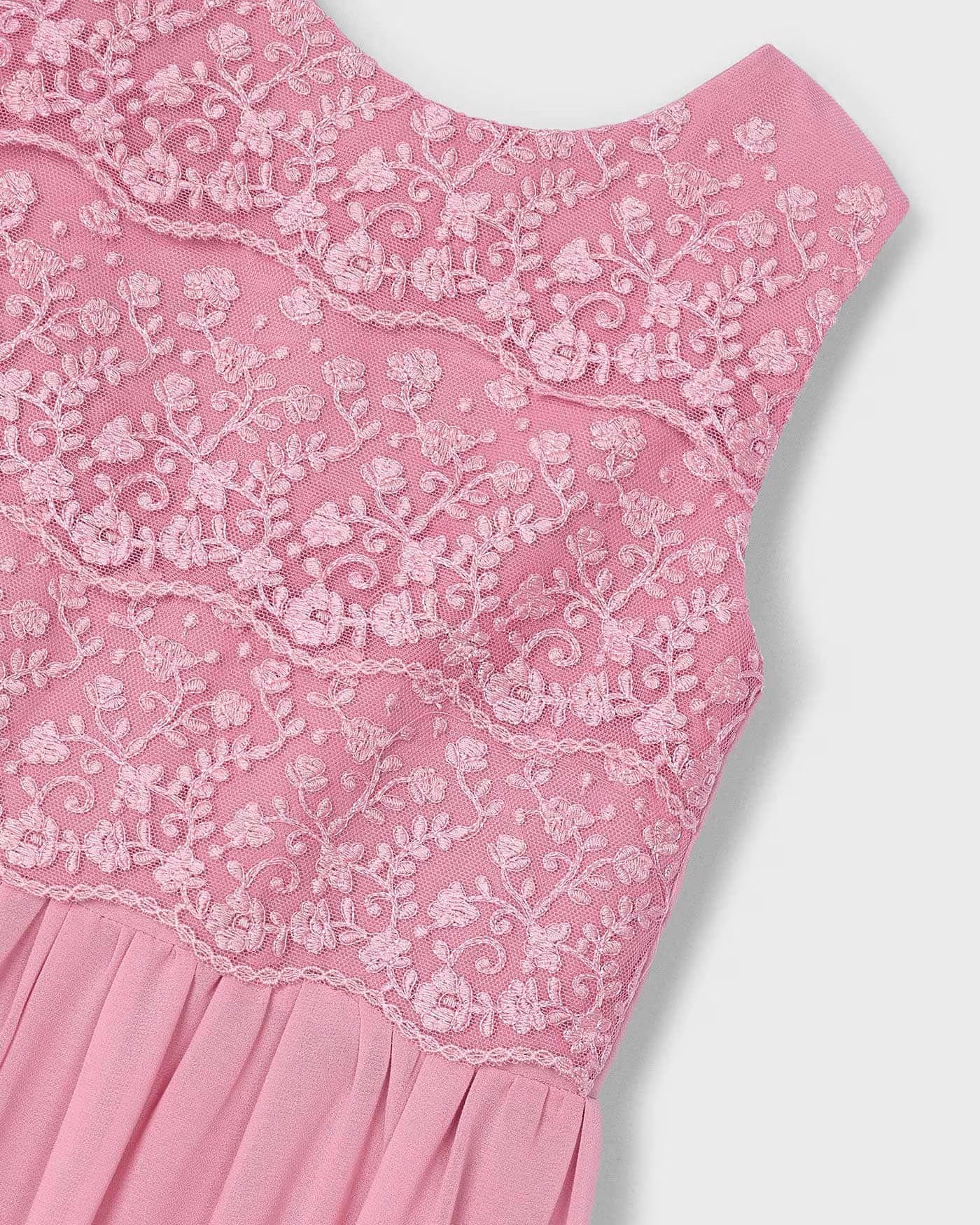 Tuta cerimonia bambina Mayoral rosato floreale Mayoral Rosato