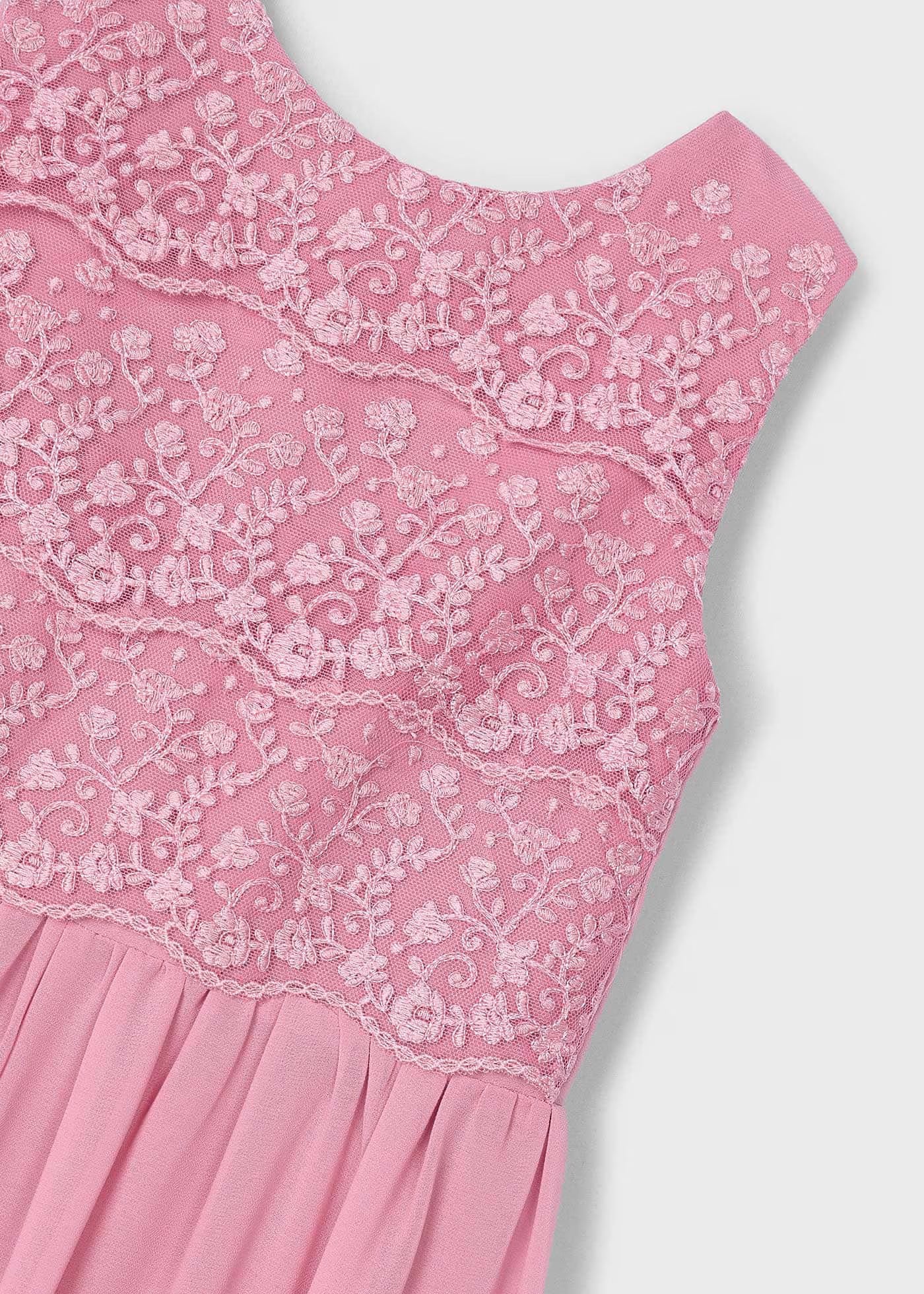 Tuta cerimonia bambina Mayoral rosato floreale Mayoral Rosato