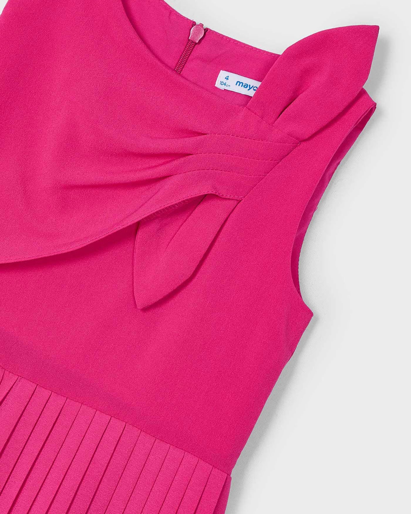 Tuta cerimonia plissettata fiocco bambina Mayoral magenta Mayoral Fucsia
