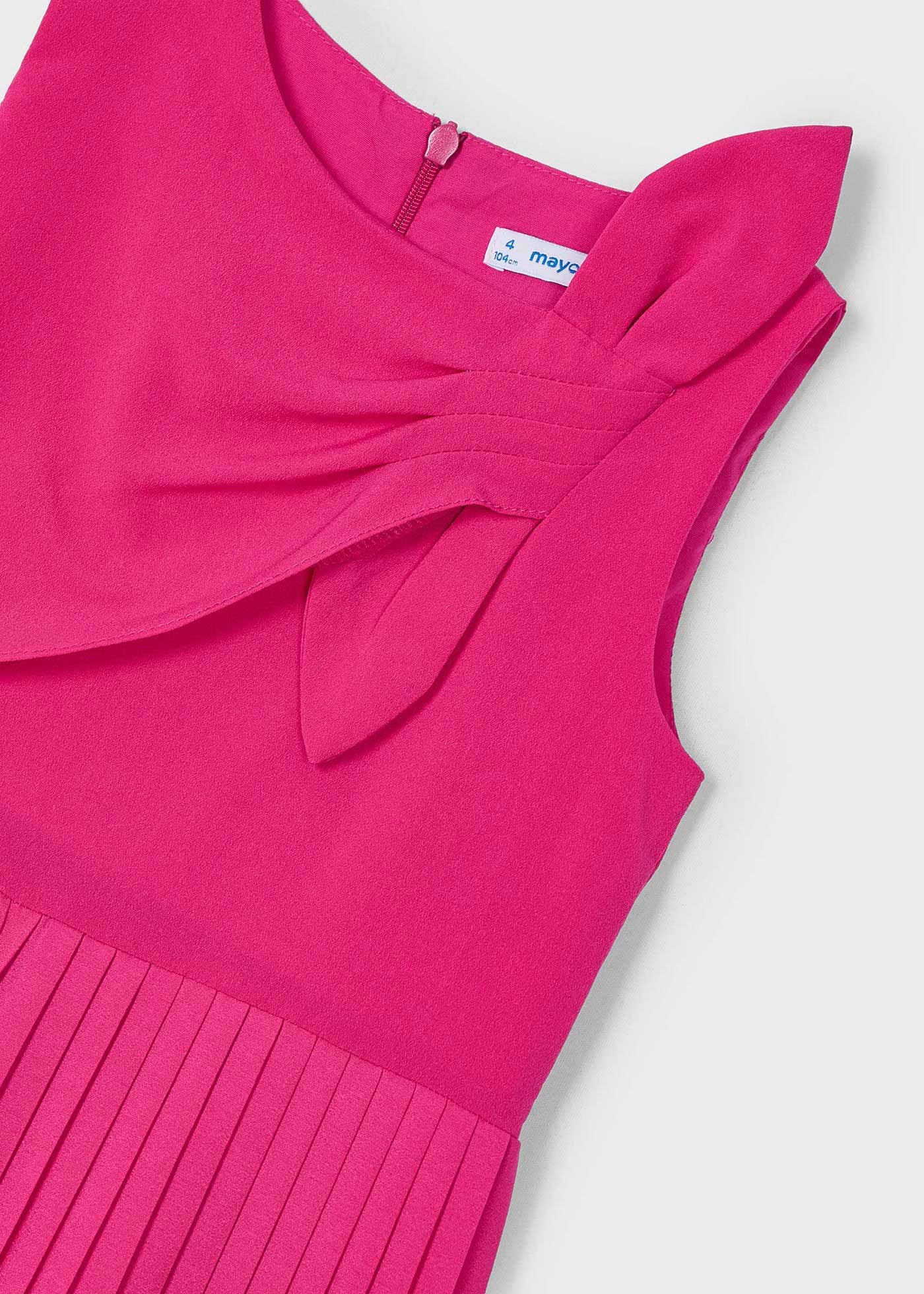 Tuta cerimonia plissettata fiocco bambina Mayoral magenta Mayoral Fucsia