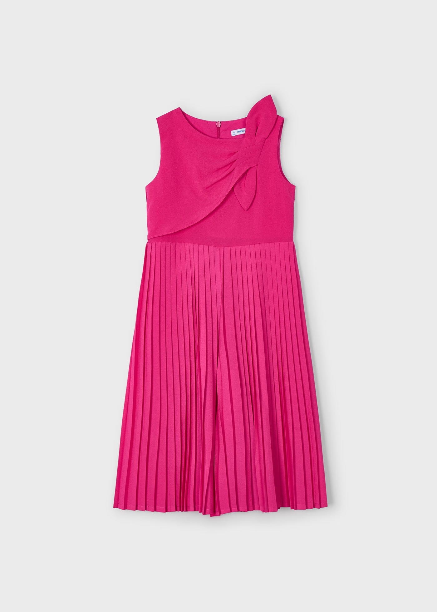 Tuta cerimonia plissettata fiocco bambina Mayoral magenta Mayoral Fucsia