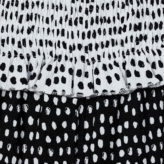 Tuta combinata bambina Mayoral bianco e nero pois - ErreGiModaBimbo