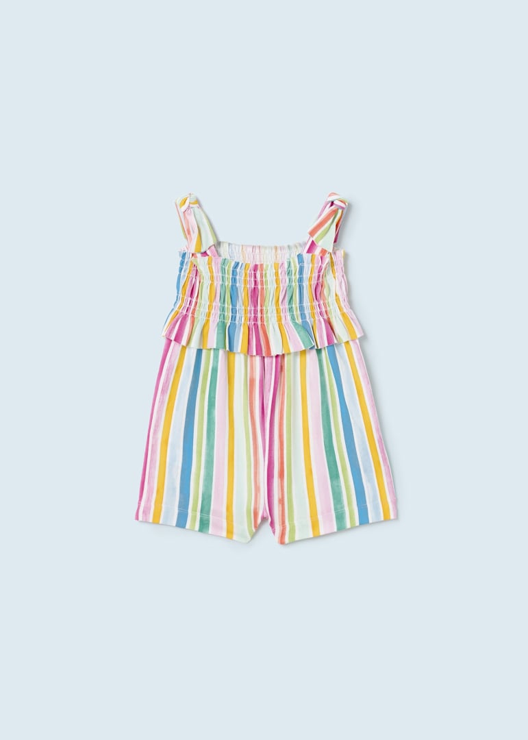 Tuta corta stampata cotone sostenibile neonata Mayoral multicolor - ErreGiModaBimbo