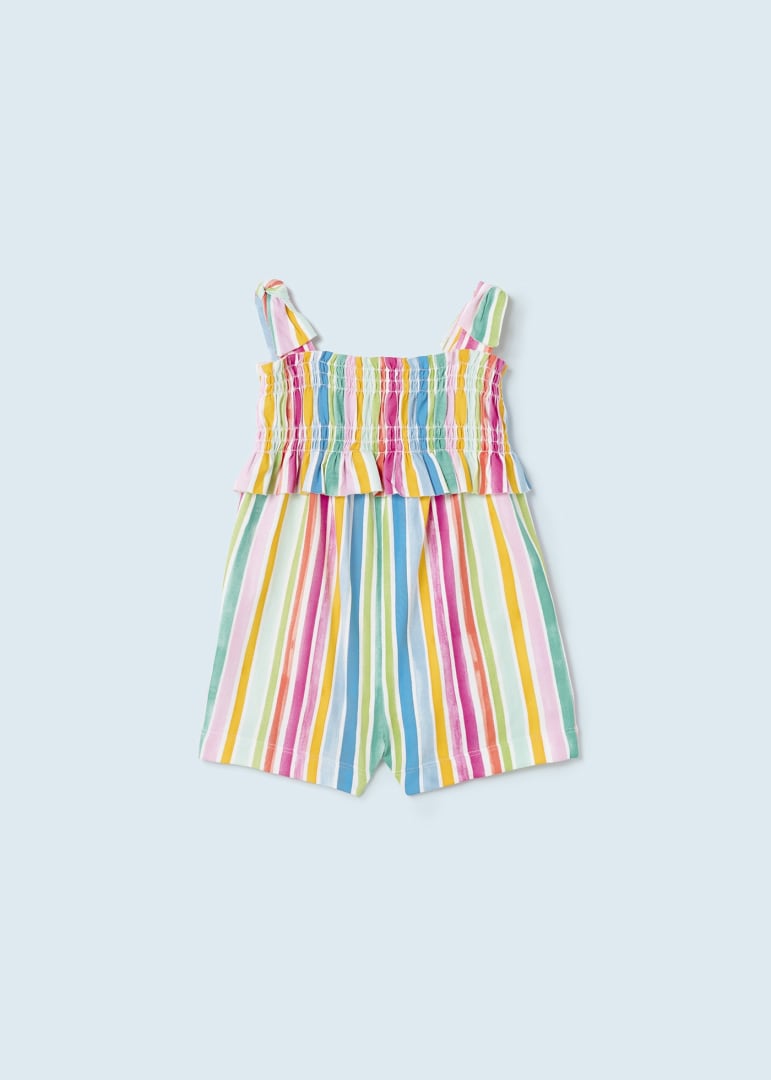 Tuta corta stampata cotone sostenibile neonata Mayoral multicolor - ErreGiModaBimbo