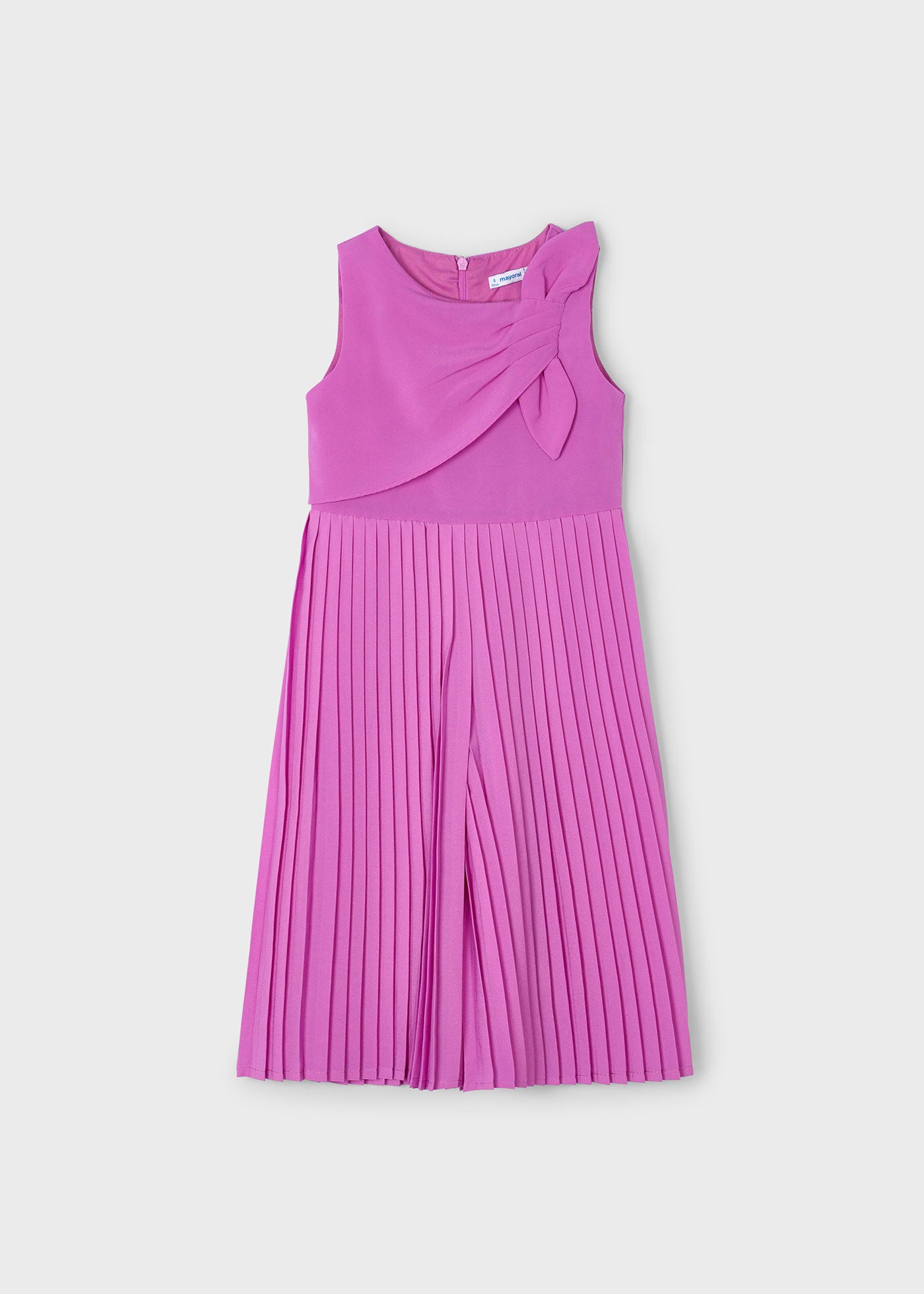 Tuta cerimonia plissettata fiocco bambina Mayoral malva Mayoral Malva