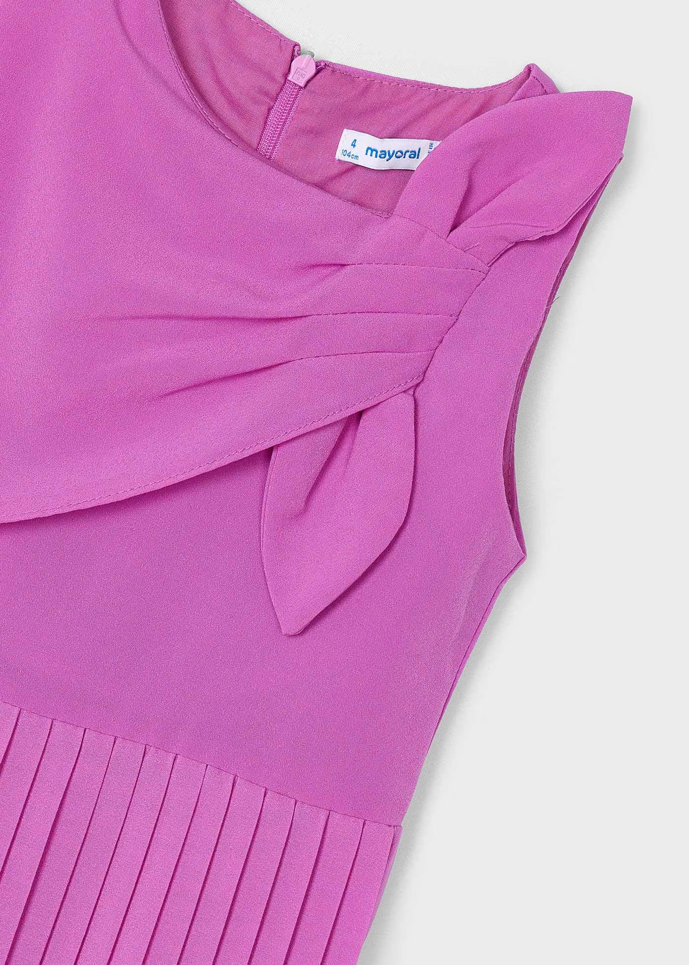 Tuta cerimonia plissettata fiocco bambina Mayoral malva Mayoral Malva