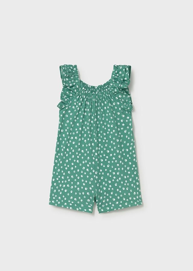 Tuta neonata cotone pois smeraldo firmata Mayoral Mayoral 6 Mesi 68cm