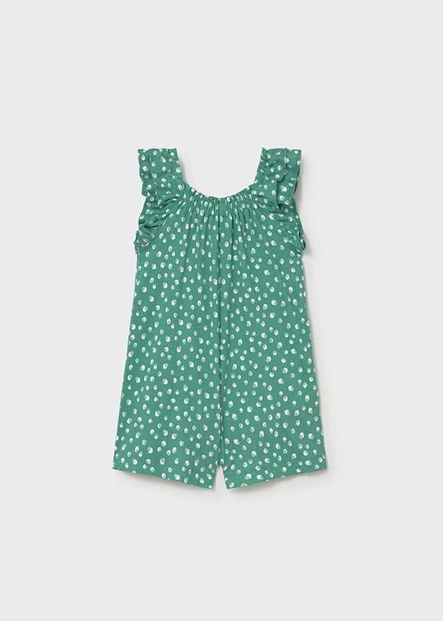 Tuta neonata cotone pois smeraldo firmata Mayoral Mayoral 6 Mesi 68cm