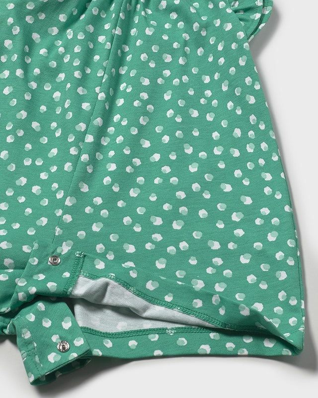 Tuta neonata cotone pois smeraldo firmata Mayoral Mayoral 6 Mesi 68cm