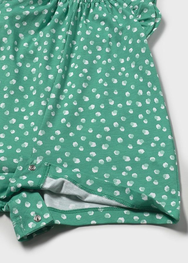 Tuta neonata cotone pois smeraldo firmata Mayoral Mayoral 6 Mesi 68cm