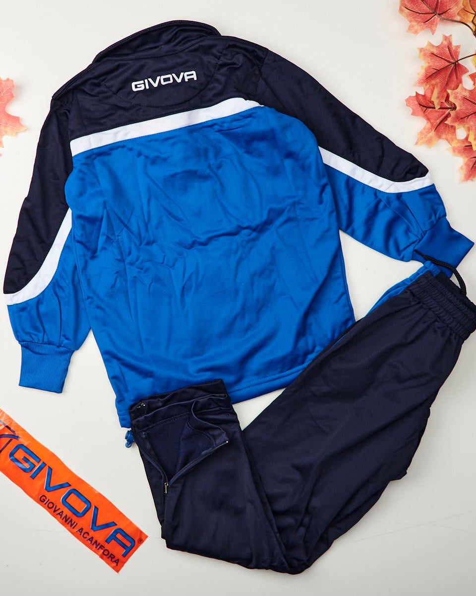 Tuta Givova bambino ragazzo modello "EUROPA" Blu - ErreGiModaBimbo