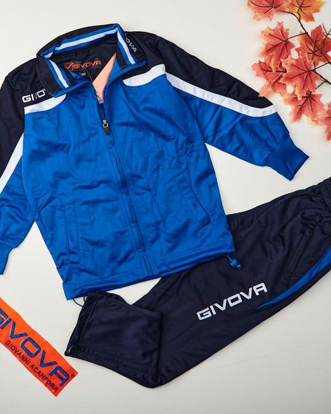 Tuta Givova bambino ragazzo modello "EUROPA" Blu - ErreGiModaBimbo