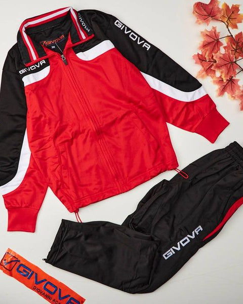 Tuta Givova bambino ragazzo modello "EUROPA" Rosso - ErreGiModaBimbo