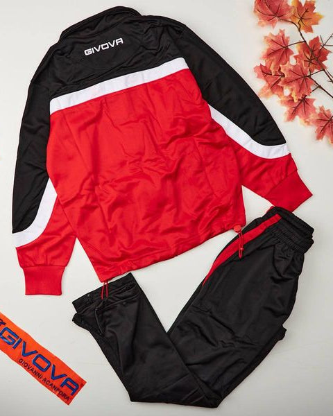 Tuta Givova bambino ragazzo modello "EUROPA" Rosso - ErreGiModaBimbo