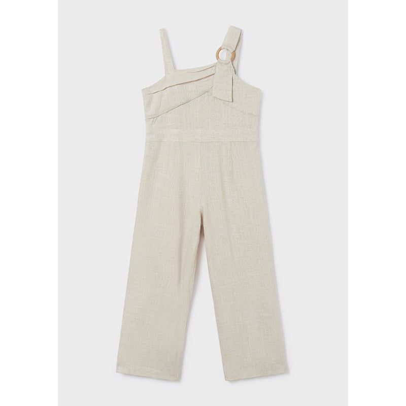 Tuta in lino ragazza Mayoral beige Mayoral 8 Anni 128cm
