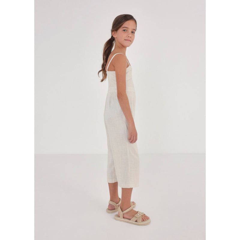 Tuta in lino ragazza Mayoral beige Mayoral 8 Anni 128cm