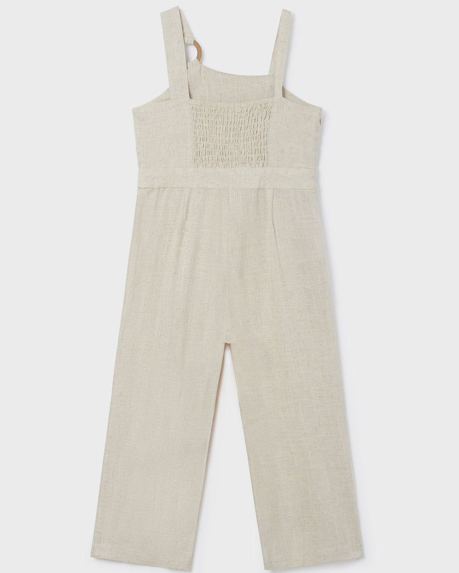 Tuta in lino ragazza Mayoral beige Mayoral 8 Anni 128cm