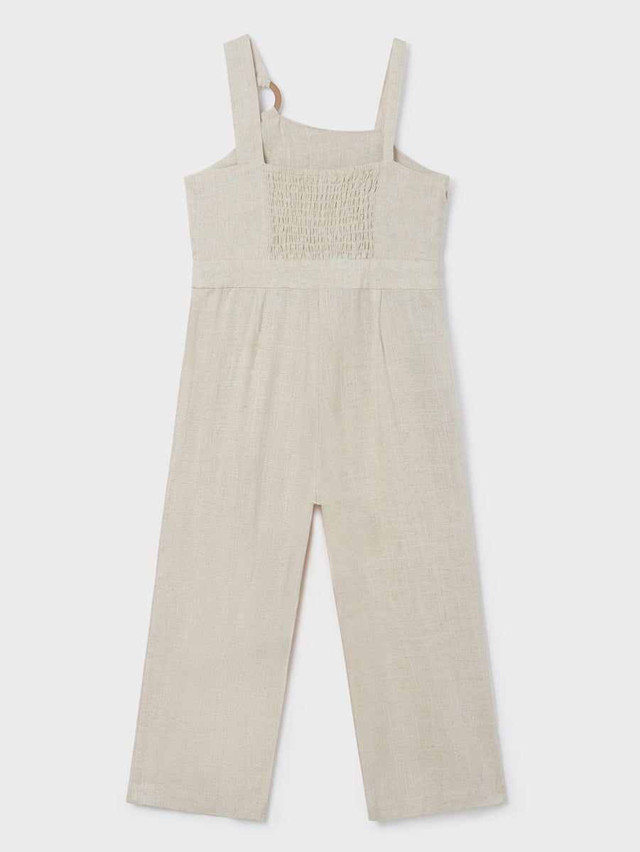 Tuta in lino ragazza Mayoral beige Mayoral 8 Anni 128cm