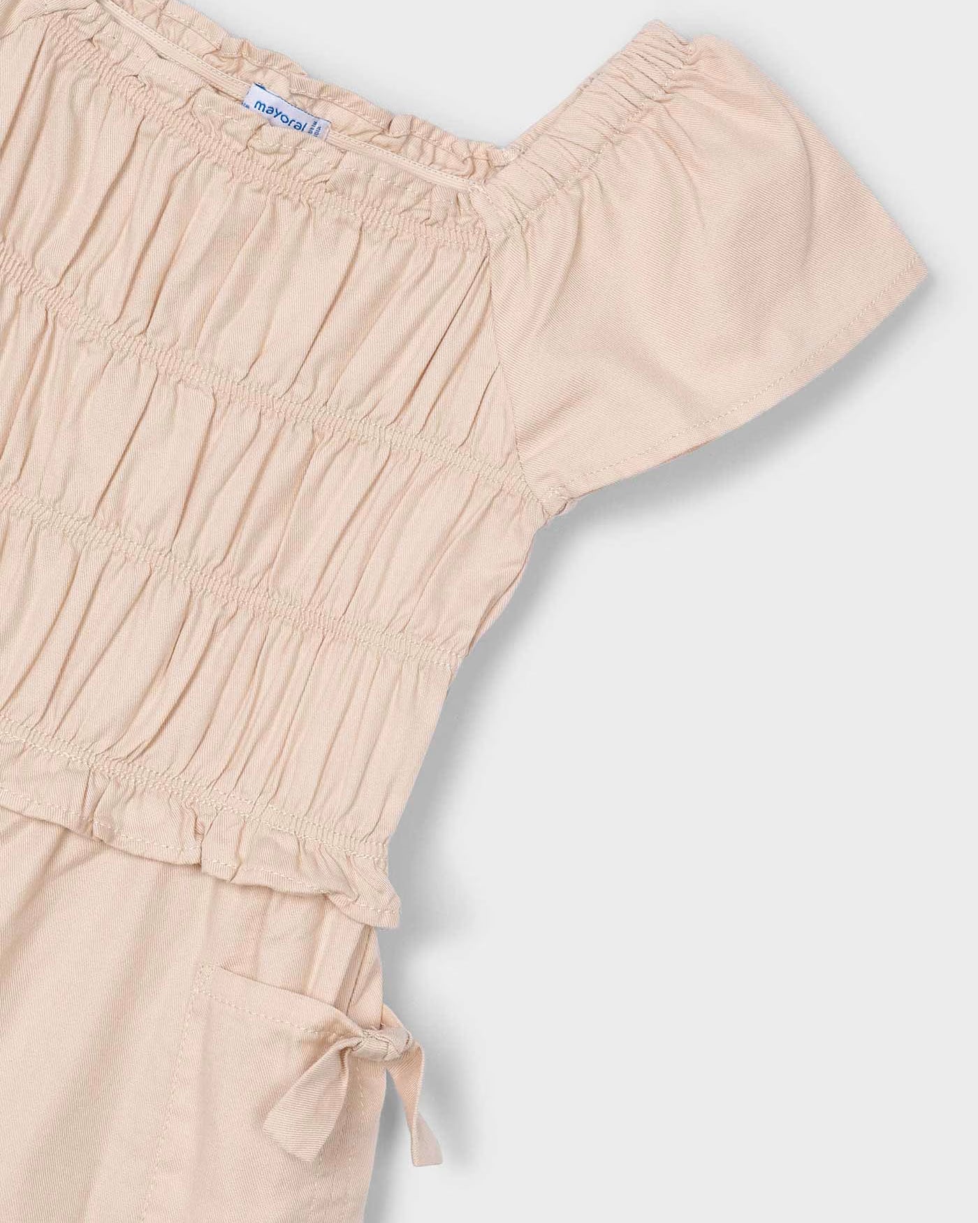 Tuta increspata corta bambina Mayoral beige Mayoral Beige