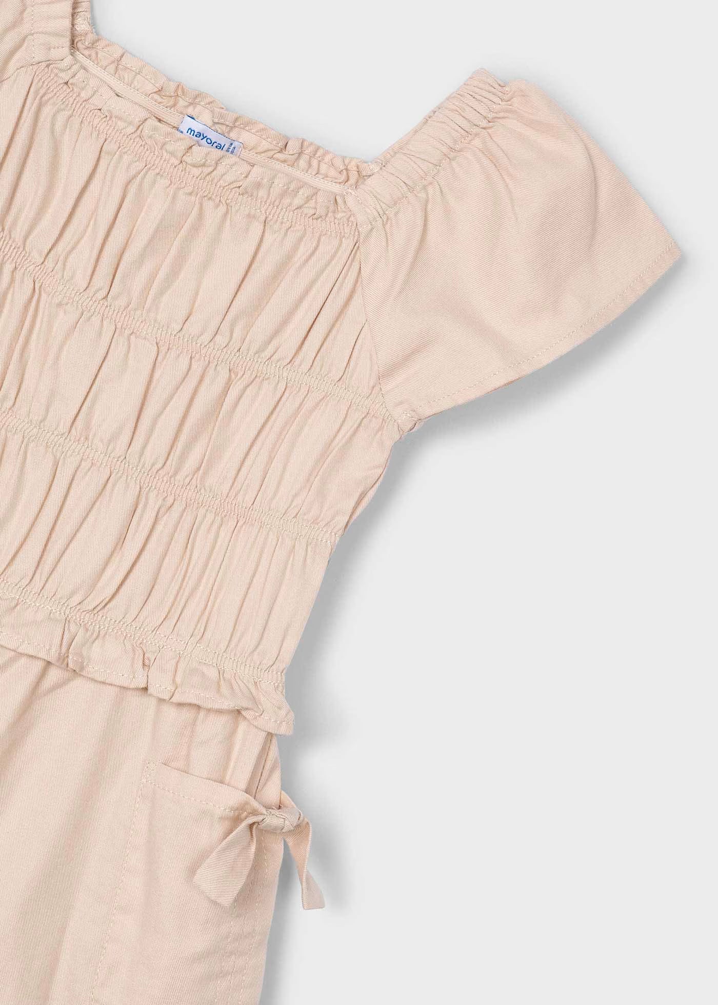 Tuta increspata corta bambina Mayoral beige Mayoral Beige
