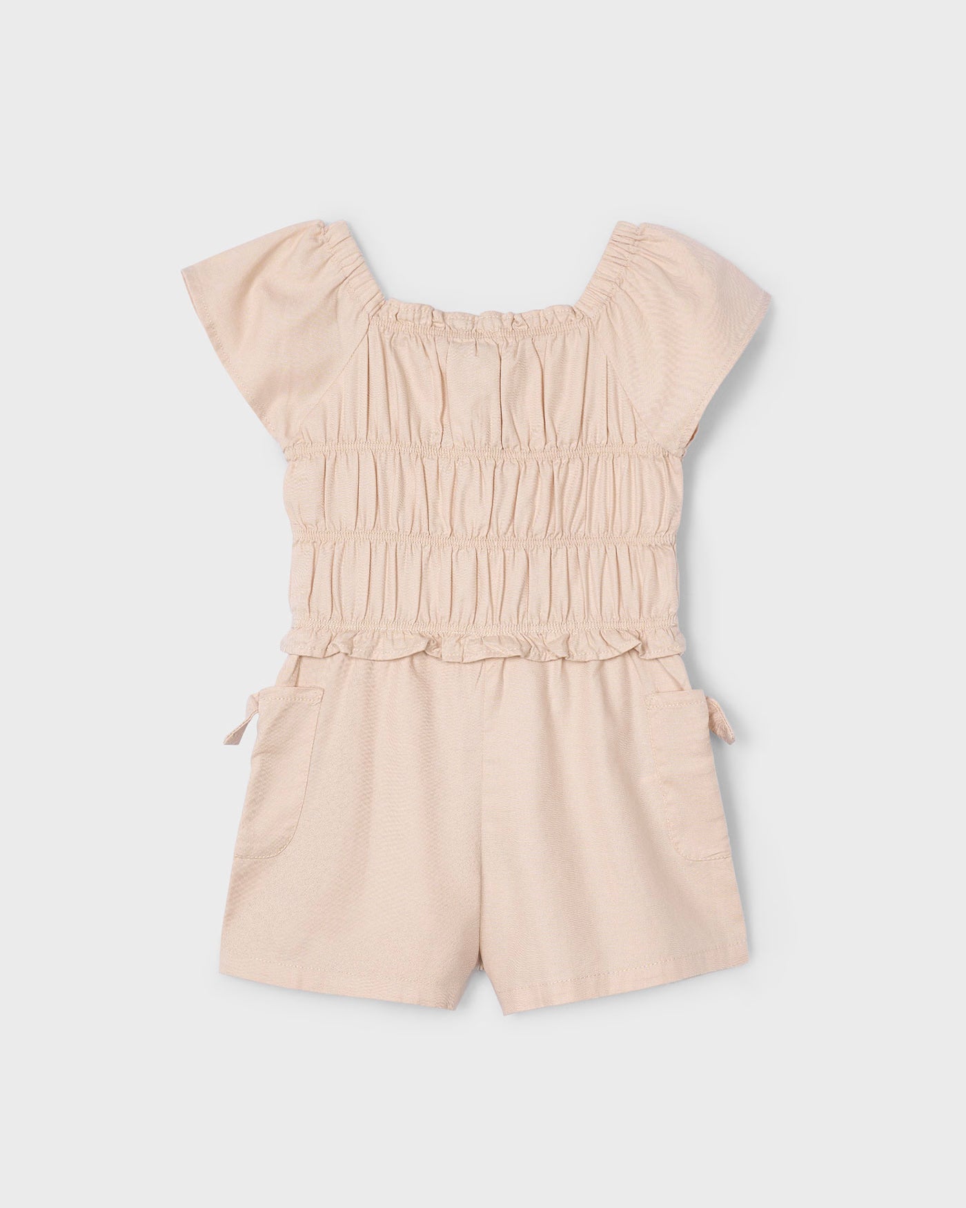 Tuta increspata corta bambina Mayoral beige Mayoral Beige