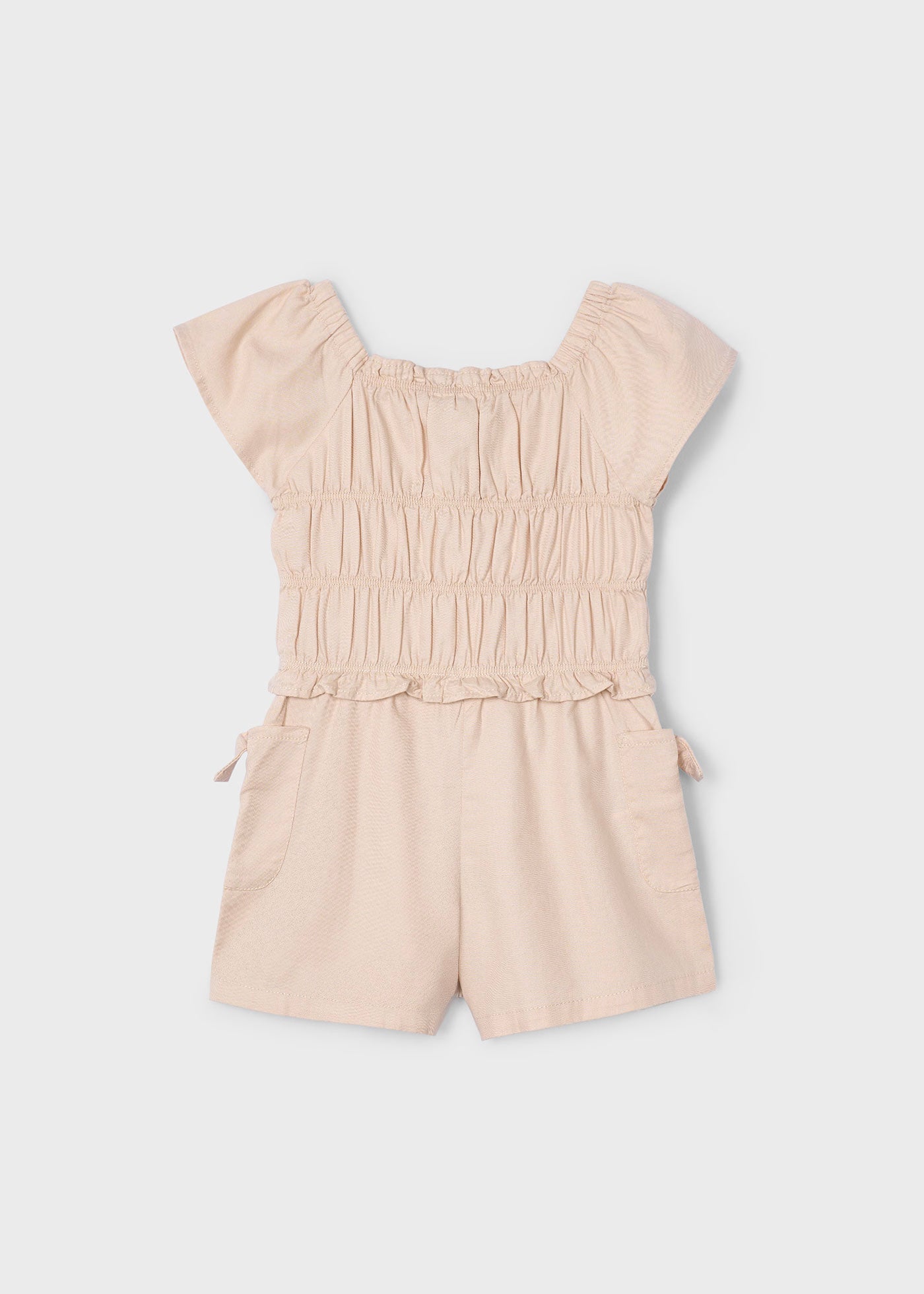 Tuta increspata corta bambina Mayoral beige Mayoral Beige