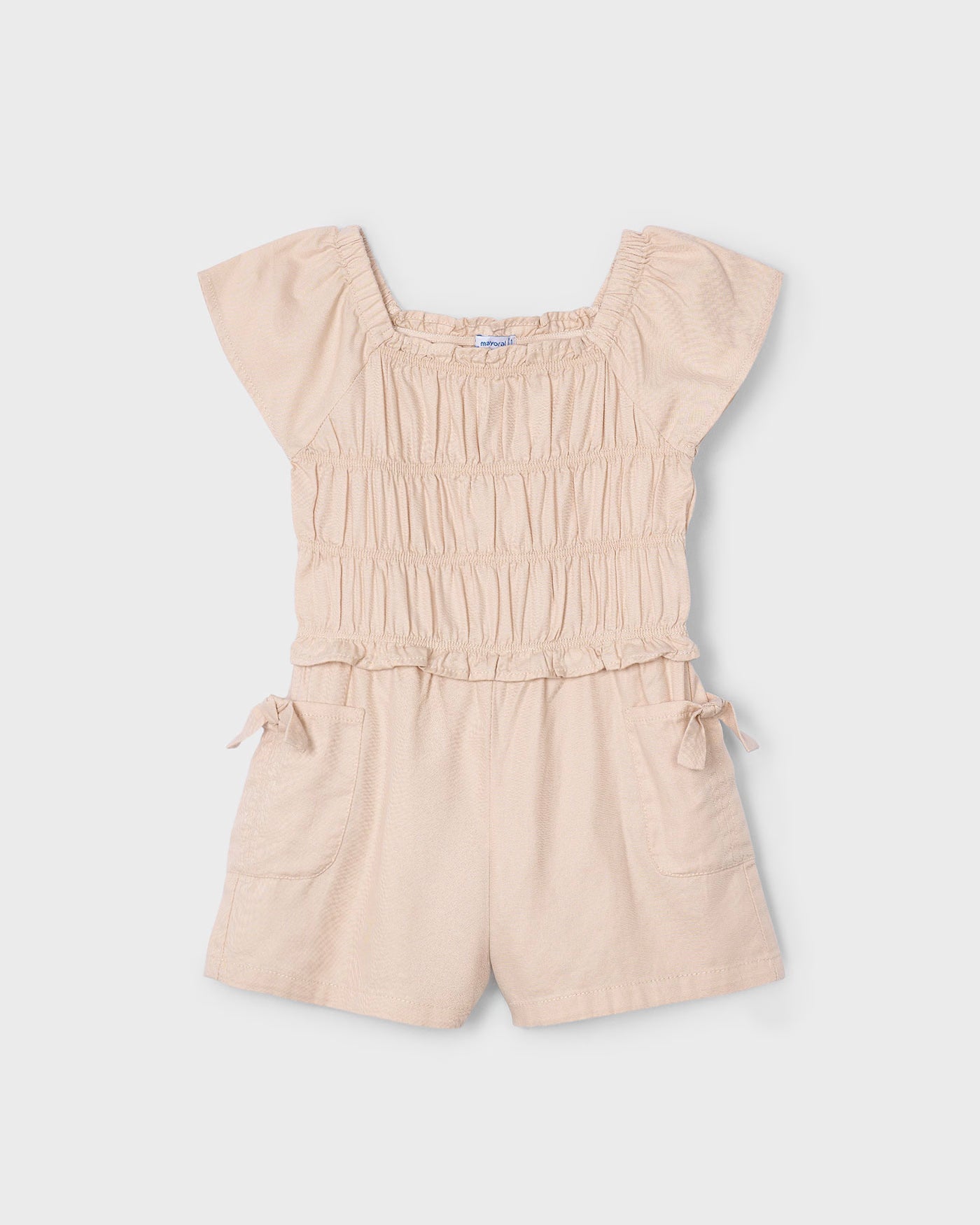 Tuta increspata corta bambina Mayoral beige Mayoral Beige