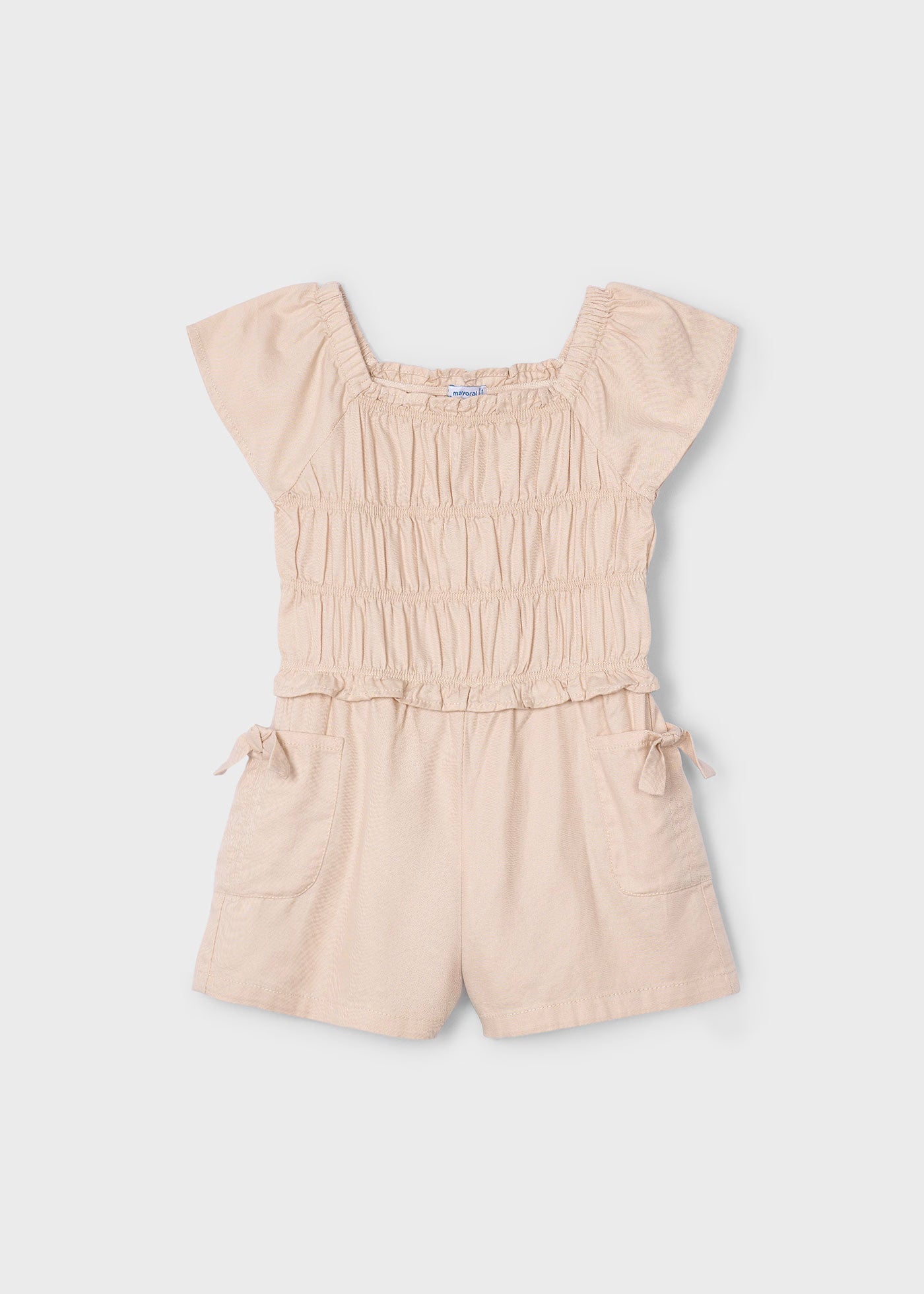 Tuta increspata corta bambina Mayoral beige Mayoral Beige