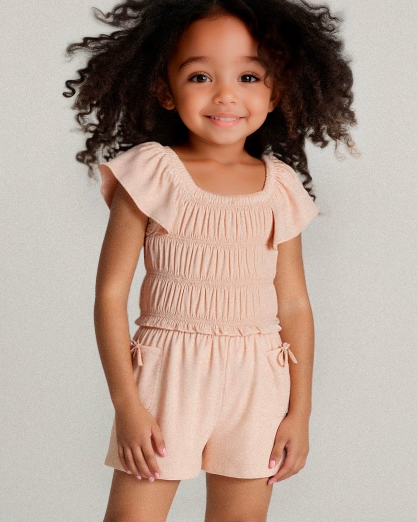 Tuta increspata corta bambina Mayoral beige Mayoral Beige