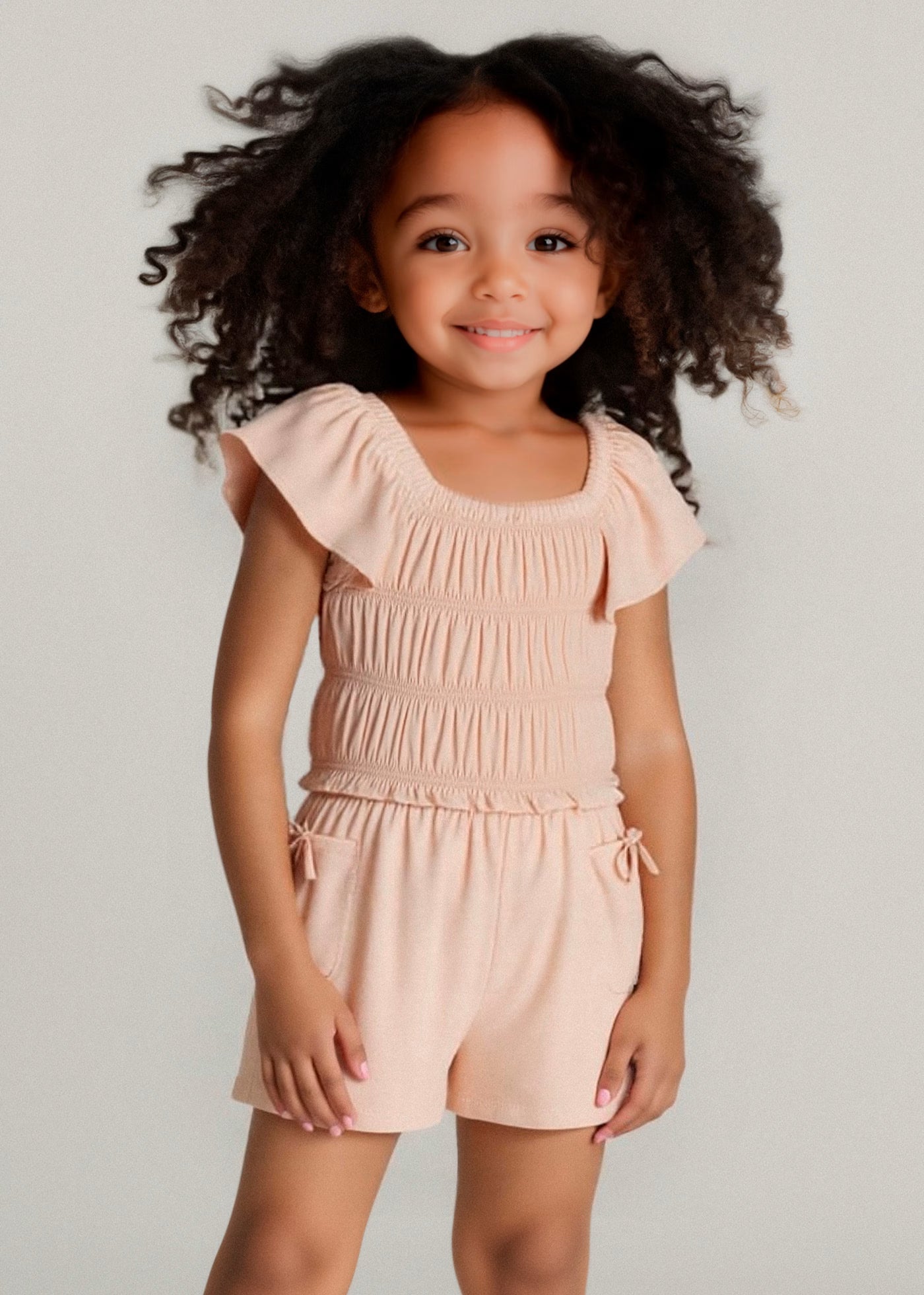 Tuta increspata corta bambina Mayoral beige Mayoral Beige