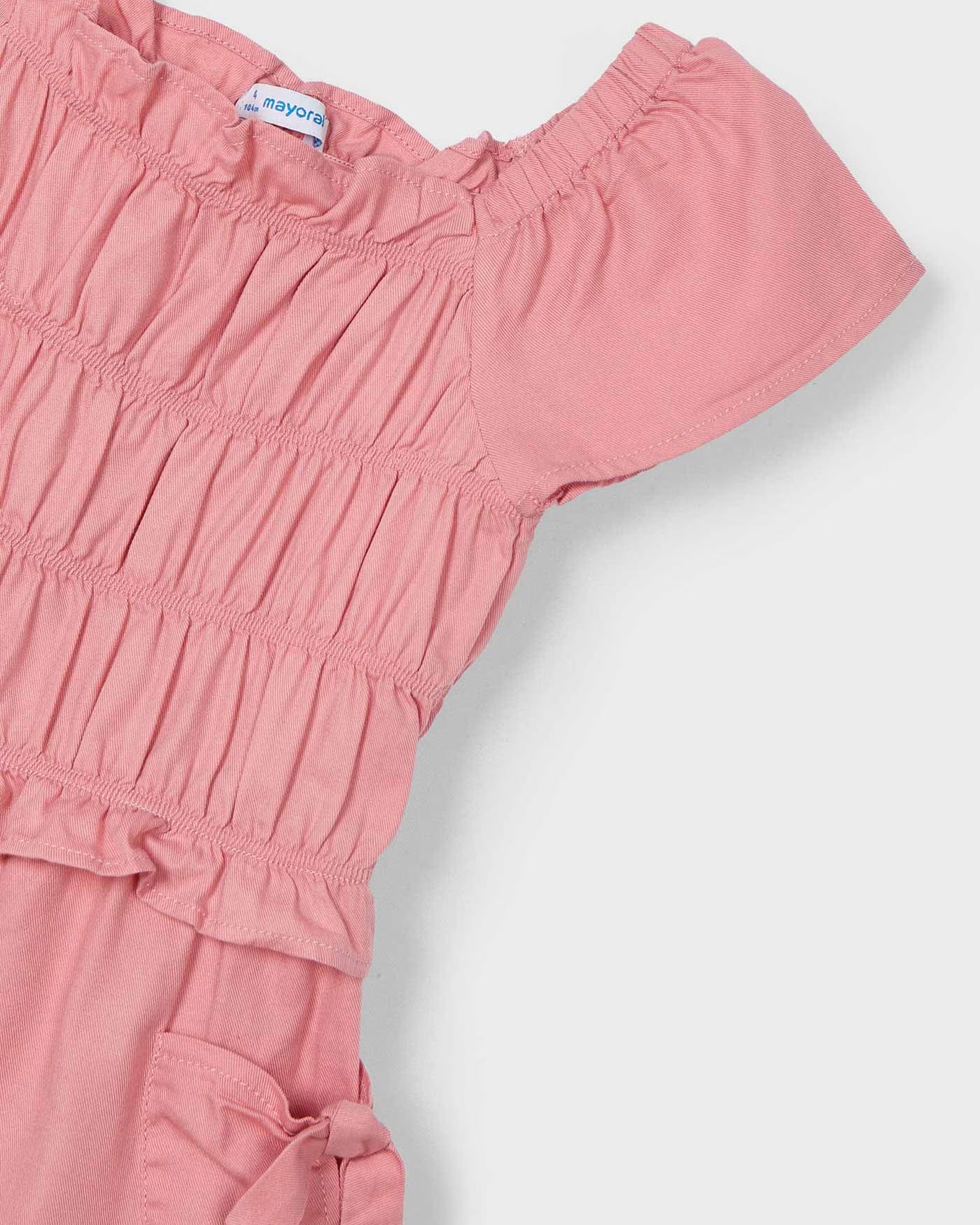 Tuta increspata corta bambina Mayoral rosa salmone Mayoral Rosa