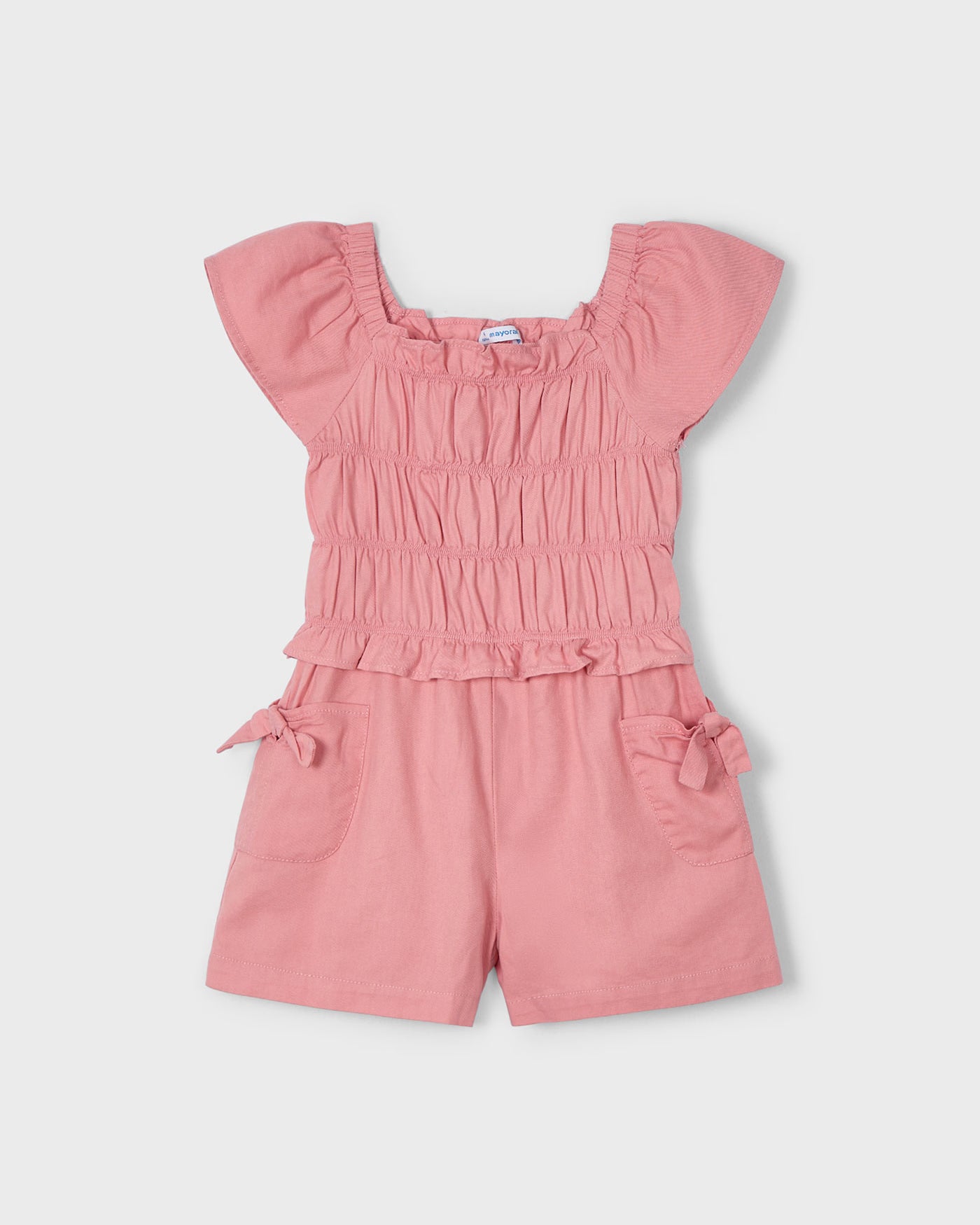 Tuta increspata corta bambina Mayoral rosa salmone Mayoral Rosa