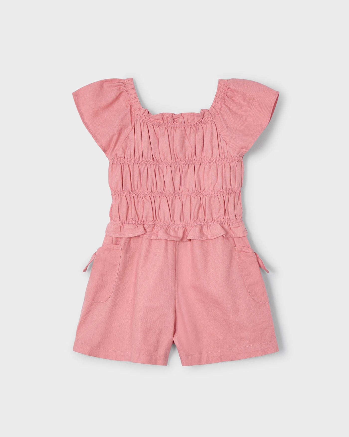 Tuta increspata corta bambina Mayoral rosa salmone Mayoral Rosa