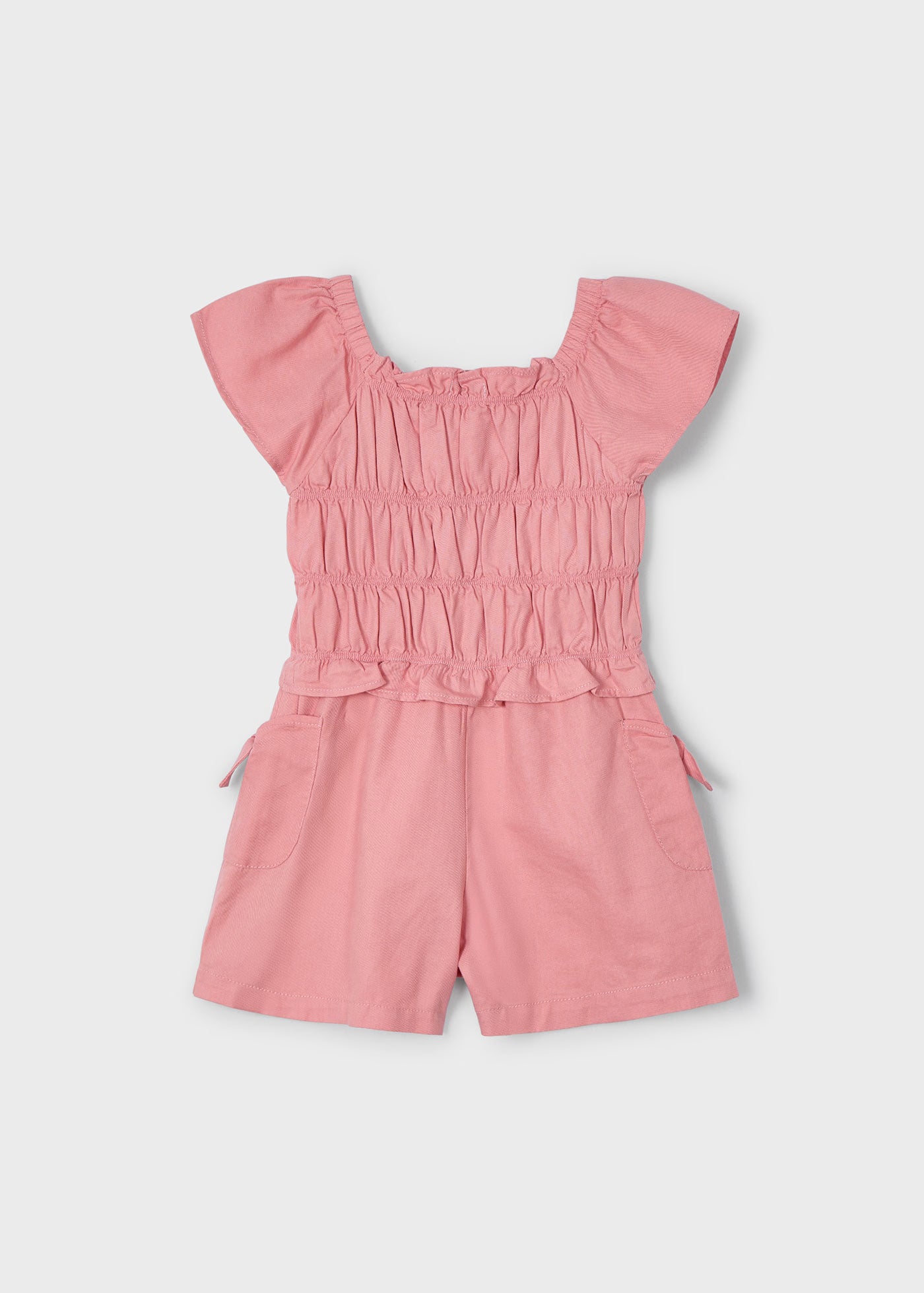Tuta increspata corta bambina Mayoral rosa salmone Mayoral Rosa