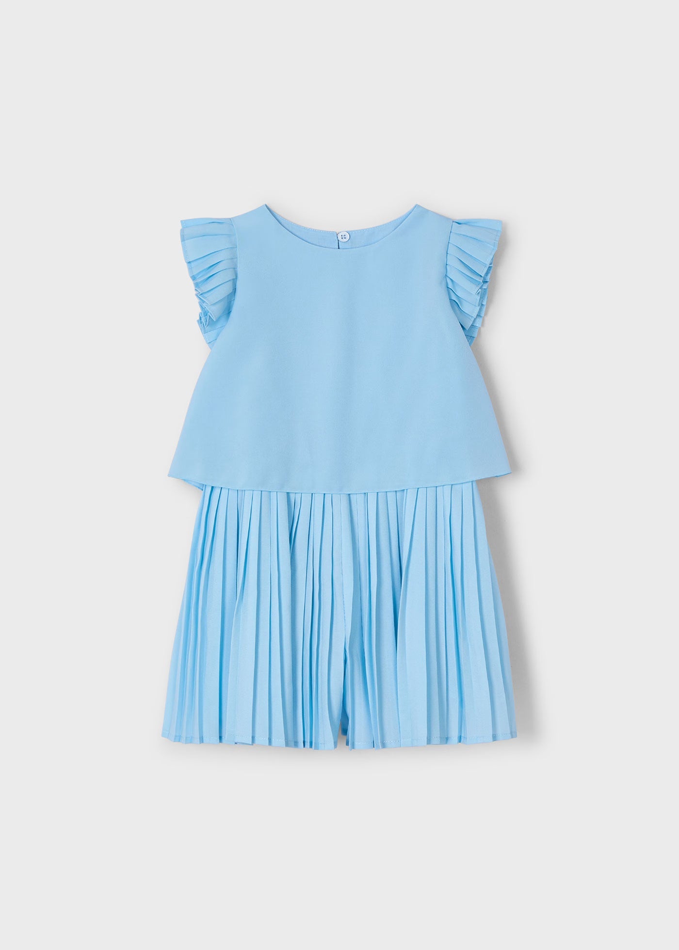 Tuta plissettata bambina Mayoral azzurro cielo Mayoral Azzurro