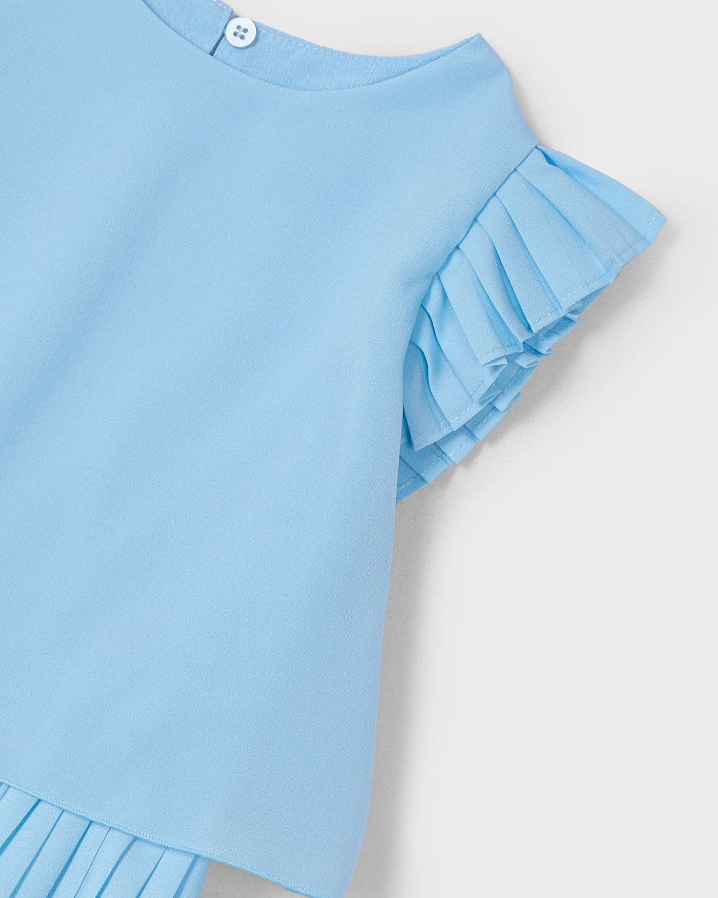 Tuta plissettata bambina Mayoral azzurro cielo Mayoral Azzurro