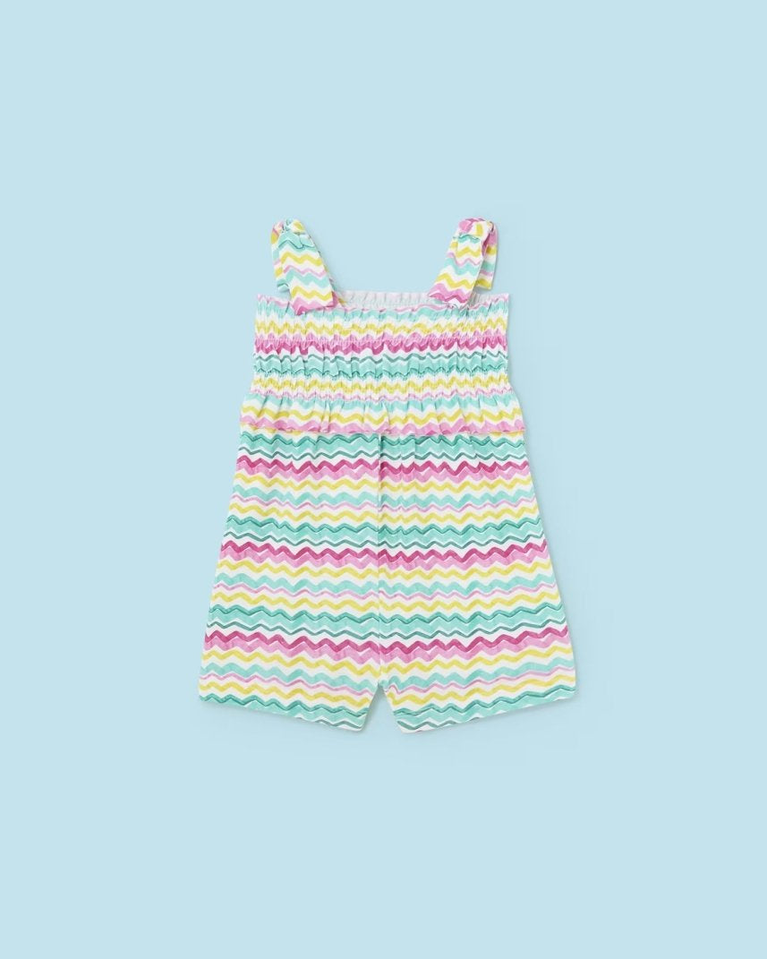 Tuta stampata punto smock fresco cotone neonata Mayoral Multicolor Mayoral Multicolor