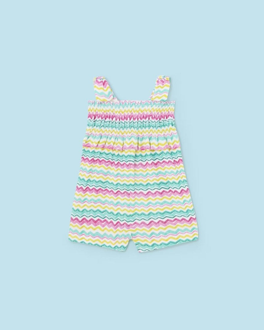 Tuta stampata punto smock fresco cotone neonata Mayoral Multicolor Mayoral Multicolor