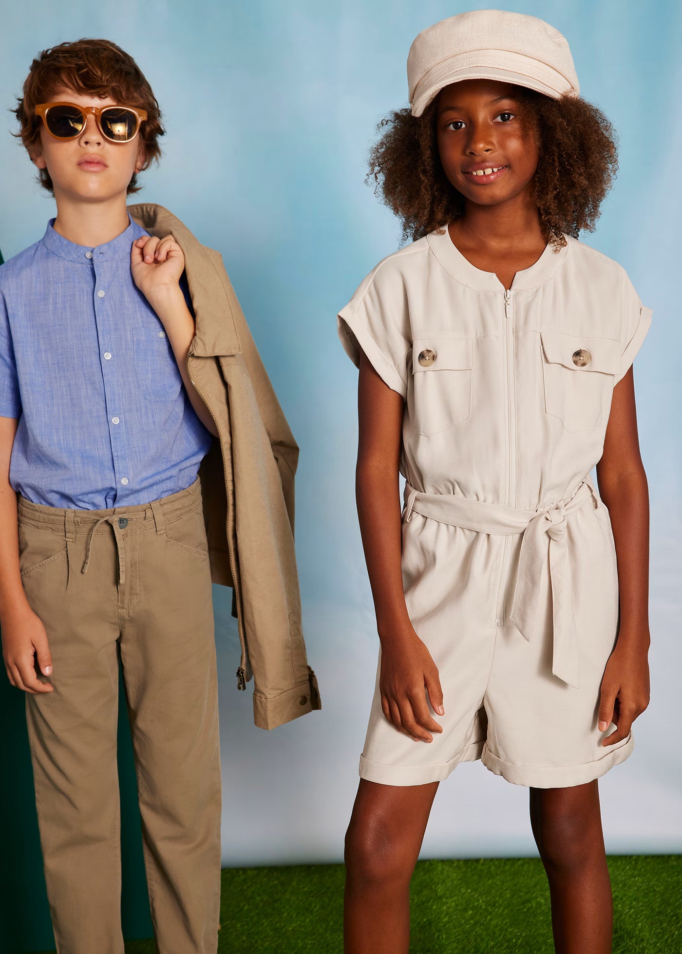 Tuta tasche ragazza Mayoral beige sabbia Mayoral 8 Anni 128cm